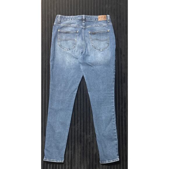Lee Heritage Women’s High Rise Blue Jeans Size 12L Stretch Medium Wash 30” - Picture 2 of 2